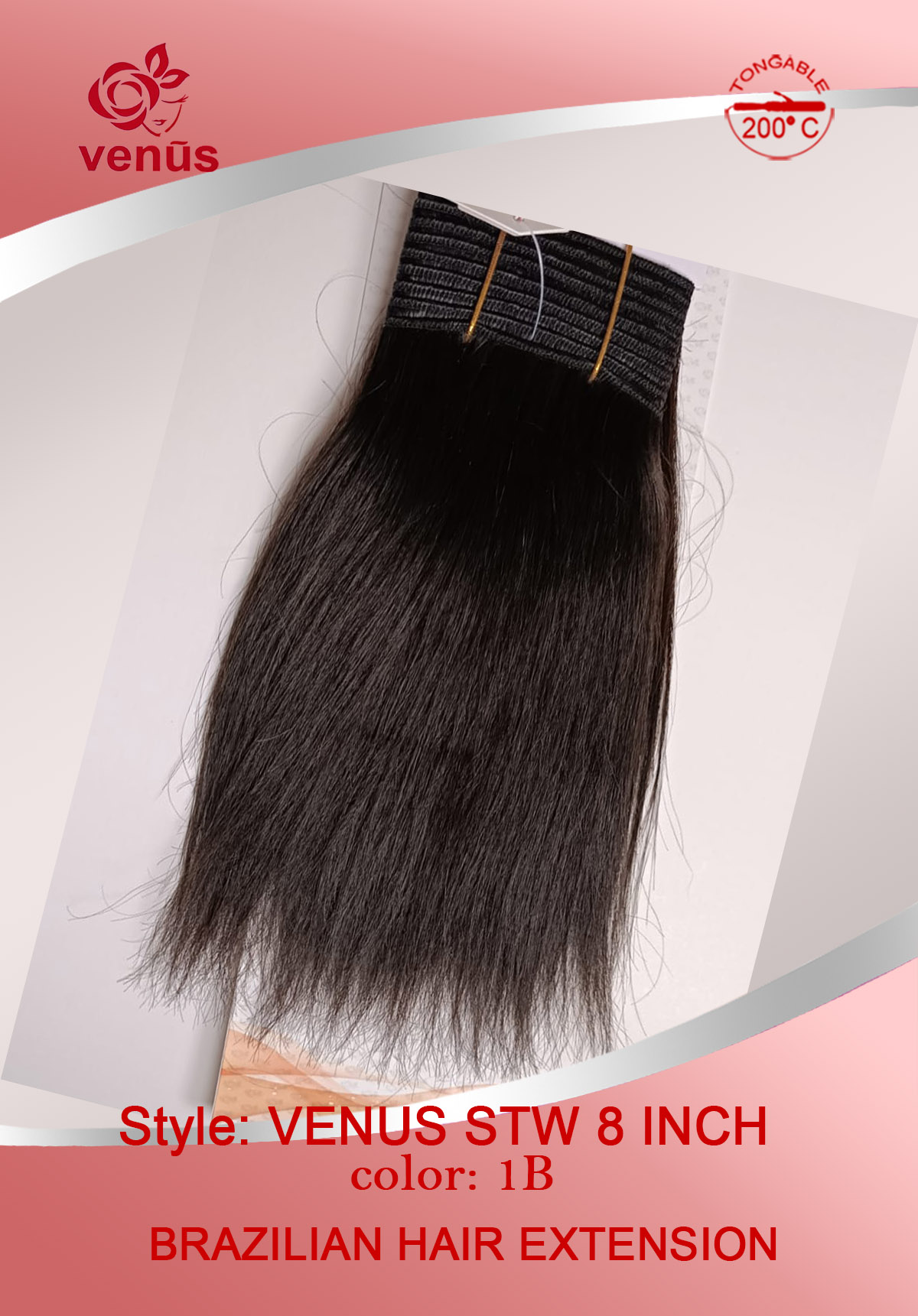 Straight weave 8 inch